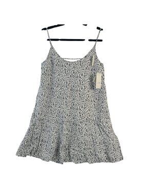 NEW Hollister Floral Print Sleeveless Mini Dress Ruffled Hem Size S